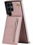 Samsung Galaxy S22 Ultra 5g Telefon Kılıfı Kickstand Fermuar Cüzdan Deri +Tpu Akıllı Telefon Kapağı Omuz Kayışı Pembe (Yurt Dışından) 2