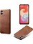 Samsung Galaxy A04E Için 4G/M04 4G/F04 4g Telefon Kılıf Buzağı Dokusu Pu Deri+Pc Telefon Kapak-Kahverengi (Yurt Dışından) 2