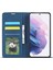Samsung Galaxy S23 Için+ Cilt Dostu Deri Cep Telefonu Kapağı Stand Serisi Flip Telefon Cüzdan Kılıf Mavisi (Yurt Dışından) 2