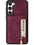 Samsung Galaxy S23 Için+ Zipper Cep Pu Deri Kaplamalı Tpu Kasa Kickstand Cüzdan Telefon Kapak Kırmızısı (Yurt Dışından) 1