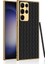 Samsung Galaxy S23 Için Gkk Ultra Elektrokaplama Çerçevesi Telefon Kılıfı Dokuma Doku Deri Kaplamalı Pc+Tpu Kapak Black (Yurt Dışından) 1