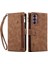 Samsung Galaxy A14 5g Için Esheble Star Serisi Telefon Stand Kılıfı, Zipper Cep Cüzdanı El Strap-Brown ile Deri Telefon Kapağı (Yurt Dışından) 1