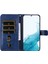 Samsung Galaxy A34 Için 5g Damla Geçirmez Cep Telefonu Kapağı Buzağı Dokusu Pu Deri Fermuar Cep Telefon Kılıfı Stand Cüzdan Mavisi (Yurt Dışından) 2