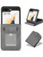 Samsung Galaxy Z Flip5 Için 5g Pu Deri Telefon Kılıf Kart Tutucu Buzağı Doku Standı Kapak-Grey (Yurt Dışından) 1