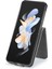 Samsung Galaxy Z Flip5 Için 5g Pu Deri Telefon Kılıf Kart Tutucu Buzağı Doku Standı Kapak-Grey (Yurt Dışından) 2
