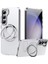 Magsafe ile Uyumlu Samsung Galaxy S23+RING Kickstand Manyetik Kasa Için Tpu+Akrilik+Zinc Alaşım Mat Telefon Kapak Silver (Yurt Dışından) 1