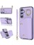 Samsung Galaxy A14 Için Telefon Kılıfı 5g Pu Deri Kaplamalı Tpu Kapak Fermuar Cüzdanı Kickstand-Purple (Yurt Dışından) 1