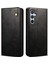 Samsung Galaxy Için M54 5G/F54 5g Mumsu Çılgın At Doku Deri Cüzdan Telefon Kılıfı Stand Cep Telefonu Kapak Black (Yurt Dışından) 1