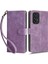 Samsung Galaxy A73 Için 5g Rfıd Engelleme Deri Anti Drop Anti-Drop Telefon Kılıfı Flip Stand Cüzdan Kapağı El Strap-Purple (Yurt Dışından) 1