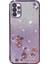 Samsung Galaxy A23 5g (Global VERSIYON)/A23 4g Rhinestone Dekoru Defteri Gradient Çiçek Desen Telefon Tpu Kapak-Mor (Yurt Dışından) 1