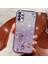 Samsung Galaxy A23 5g (Global VERSIYON)/A23 4g Rhinestone Dekoru Defteri Gradient Çiçek Desen Telefon Tpu Kapak-Mor (Yurt Dışından) 2