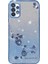 Samsung Galaxy A23 5g (Global VERSIYON)/A23 4g Rhinestone Dekor Dekoru Gradyan Çiçek Desen Telefon Tpu Kapak Blue (Yurt Dışından) 1