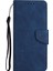 Samsung Galaxy A34 Için 5g Tam Koruma Koruma Düz Renk Deri Manyetik Telefon Kılıfı Stand Cüzdan Strap-Blue ile Flip Telefon Kapağı (Yurt Dışından) 2