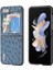 Samsung Galaxy Z Flip5 5g Devekuşu Doku Katlama Telefon Kılıfı Orijinal Inek Deri Sabit Pc Kabuk Mavisi (Yurt Dışından) 1