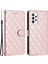 Samsung Galaxy A52 4G/A52S 5G/A52 5g Dikiş Hattı Rhombus Cep Telefon Kapağı Pu Deri Cüzdan Kabuğu Stand Telefon Kılıfı Altın (Yurt Dışından) 1