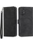 Samsung Galaxy A32 4g (Ab Versiyonu) Için Dierfeng Df-03 Pu Deri Telefon Kapağı, Stand Cüzdan Çizgileri Basılı Case Black (Yurt Dışından) 1