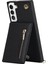 Samsung Galaxy S22+ 5g Fermuar Cüzdan Telefon Kılıfı Deri Kaplamalı Tpu Kickstand Kapak Omuz Kayışı Black (Yurt Dışından) 2