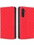 Samsung Galaxy M54 5G/F54 5g Rhombus Için Pu Deri Kabuk (Yurt Dışından) 1
