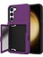 Samsung Galaxy S23 Için Cardcase Serisi Kart Tutucu Kalın Telefon Kılıf Kickstand Ayna Fonksiyonu Pc+Tpu Cover-Dark Mor (Yurt Dışından) 1
