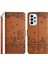 Samsung Galaxy A23 4G/A23 5g (Global VERSIYON)/M23 5G/F23 5g Cüzdan Telefon Kapağı Strap-Brown ile Basılmış Pu Deri Stand Telefon Kılıfı (Yurt Dışından) 1