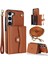 Samsung Galaxy S23 Için+ Rfıd Engelleme Telefon Kılıf Akordeon Stili Kart Yuvaları Kısa Kayış ve Uzun Kayış Kıllı Telefon Kickstand Kapak (Yurt Dışından) 1