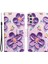 Samsung Galaxy A34 Için 5g Cross Doku Pu Deri Deri Koruyucu Kılıf Desen Baskı Magnetik Stand Cüzdan Kapağı Strap-Murple Çiçek (Yurt Dışından) 1