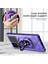 Samsung Galaxy S21 Ultra 5g Yüzük Kickstand Şok Geçirmez Telefon Kılıfı Pc+Tpu Arka Kapak Yerleşik Manyetik Tutucu Metal Sac-Purple (Yurt Dışından) 2