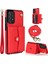 Samsung Galaxy A73 Için 5g 5g Akordeon Tarzı Kart Yuvaları Telefon Kasası Rfıd Engelleme Kickstand Kapak Kısa Kayış ve Uzun Kayış Kırmızısı (Yurt Dışından) 1