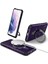 Samsung Galaxy S21+ 5g Manyetik Metal Yüzük Cep Telefon Kılıfı Pc+ Tpu Telefon Kabuğu Kickstand Kapak-Mor (Yurt Dışından) 1