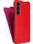 Samsung Galaxy S23 Dikey Flip Cover Pu Derisi Çılgın At Doku Telefon Kabuk-Kırmızısı (Yurt Dışından) 2