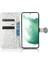 Samsung Galaxy S23 Için+ Cep Telefonu Kapak Dot Desek Baskılı Pu Deri Deri Anti-Çizelge Cüzdan Stand Kılıfı Strap-Silver ile (Yurt Dışından) 2