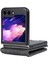 Samsung Galaxy Z Flip5 5g Pu Deri Telefon Kılıf Kickstand Card Yuvaları Kapak Black (Yurt Dışından) 2