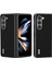 Samsung Galaxy Z Foluine Cow Deri+Sert Pc Kabuk Siyah Edge Telefon Kılıfı Kapak Black Için (Yurt Dışından) 1