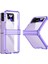 Samsung Galaxy Z Flip3 Için Gkk 5g Menteşe Koruma Açık Telefon Kılıfı Yumuşak Tpu Güçlendirilmiş Köşeler Şok Geçirmez Anti-Drop Kapak Tespit Mor Mor (Yurt Dışından) 1