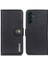 Samsung Galaxy A24 4g Cowhide Doku Telefon Kapağı Cüzdan Stand-Black Için Khazneh Flip Deri Telefon Kılıfı (Yurt Dışından) 1