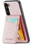S23 Için+ Telefon Kickstand Case Rfıd Engelleme Kartı Tutucu Deri+ Tpu Kapak-Pembe (Yurt Dışından) 2