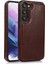 Samsung Galaxy S23 Için+ Çılgın At Doku Kart Tutucu Kickstand Sırt Kapak Deri Kaplamalı Tpu Telefon Kahverengi (Yurt Dışından) 1