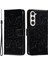 Samsung Galaxy S23 Için+ Baskı Mandala Çiçek Telefon Kapağı Flip Pu Deri Stand Koruyucu Koruma Black (Yurt Dışından) 1
