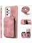 Samsung Galaxy A53 5g Deri Tpu Fermuar Kart Torbası ile Telefon Kapağı, Straps-Pink Için Kickstand Telefon Kılıfı (Yurt Dışından) 1