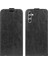Samsung Galaxy A24 4g Dikey Flip Kart Tutucu Telefon Kılıfı Çılgın At Doku Pu Deri Kapak Blak (Yurt Dışından) 1