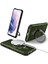 Samsung Galaxy S21+ 5g Manyetik Metal Yüzük Cep Telefon Kılıfı Pc+ Tpu Telefon Kickstand Kapak Yeşil (Yurt Dışından) 1