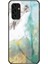 Samsung Galaxy A24 Için 4g Mermer Desen Şok Geçirmez Kasa Temperli Cam+Pc+Tpu Anti-Damla Telefon Örtüsü Uçan Güvercin Mermeri (Yurt Dışından) 1