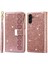 Samsung Galaxy A14 Için 5g Pu Deri Telefon Kılıfı Fermuar Cüzdan Stand Lazer Oyma Hafif Yıldızlı Tarz Kart Tutucu Koruyucu Telefon Kapağı Strap-Rose Altın (Yurt Dışından) 1