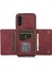 Samsung Galaxy A13 Için 5g Trı Kat Cüzdan Cep Telefonu Kasası Pu Deri Kaplamalı Tpu Şok Geçirmez Kapak Kickstand-Wine Red ile (Yurt Dışından) 2