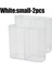 2pcs Small White Style Plastic Makeup Bathroom Storage Box Cosmetic Organizer Desktop Make Up Jewelry Storage Case Sundries Table Container Organizer (Yurt Dışından) 1