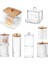 Mavi Stil Makeup Cotton Pad Organizer Bathroom Storage Box For Cotton Swabs Cosmetics Jewelry Makeup Remover Pad Container With Bamboo Lid (Yurt Dışından) 3