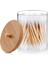 Qtip Holder A Style Makeup Organizer Cotton Swabs Qtip Container,cosmetic Makeup Cotton Pad Organizer Bathroom Jewelry Storage Box With Bamboo Lids (Yurt Dışından) 1