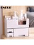 White Upper Layer Style Oneup Double-Layer Plastic Cosmetic Storage Box Desktop Storage Box Drawer Jewelry Makeup Lipstick Organizer Bathroom Organizer (Yurt Dışından) 2