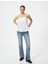 Ispanyol Paça Kot Pantolon Yırtmaç Detaylı Dar Kesim Yüksek Bel - Victoria Slim Jeans 1