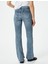 Ispanyol Paça Kot Pantolon Yırtmaç Detaylı Dar Kesim Yüksek Bel - Victoria Slim Jeans 4